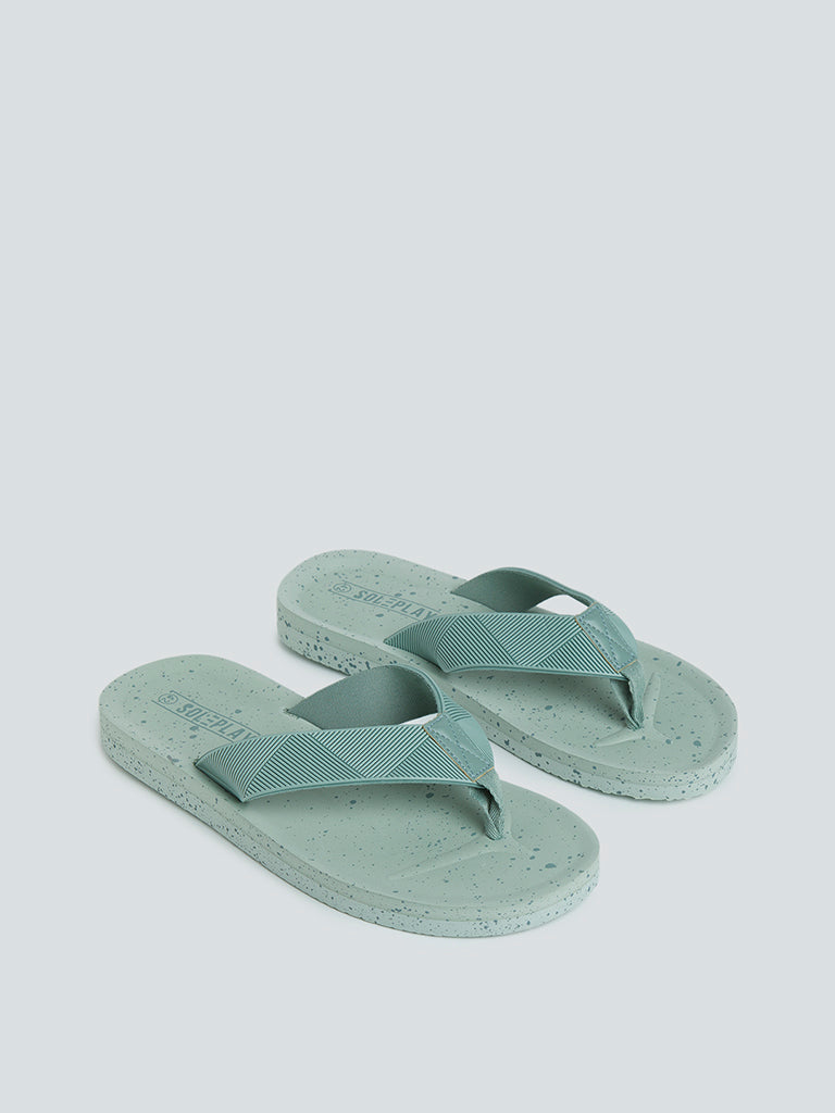 SOLEPLAY Mint Speckled Flip-Flops